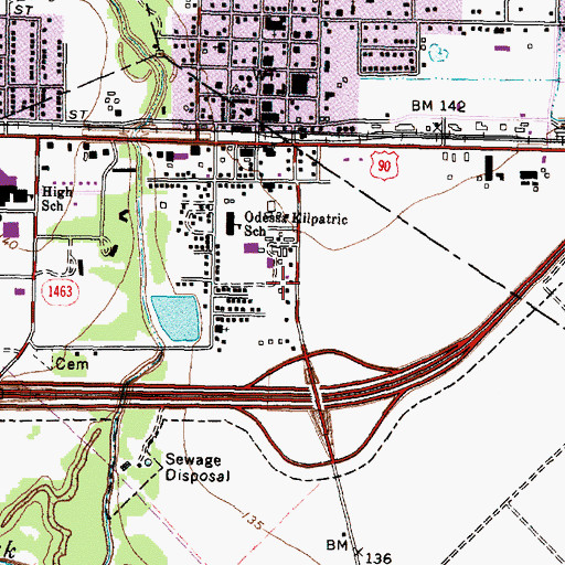 Topographic Map of Christian Center Assembly of God Church, TX