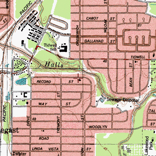 Topographic Map of Christian Way Missionary Baptist Church, TX