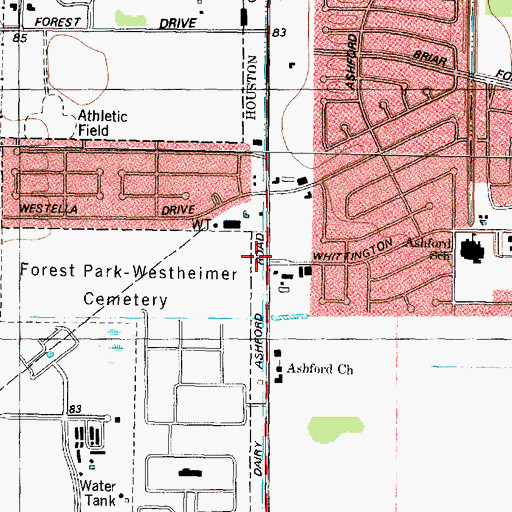 Topographic Map of Congregation of Viet Nam Baptist Church, TX
