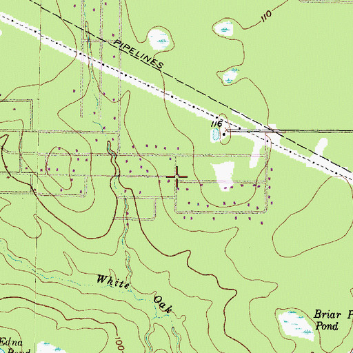 Topographic Map of Country Baptist Church, TX