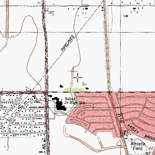 Topographic Map of Creekmont Baptist Church, TX
