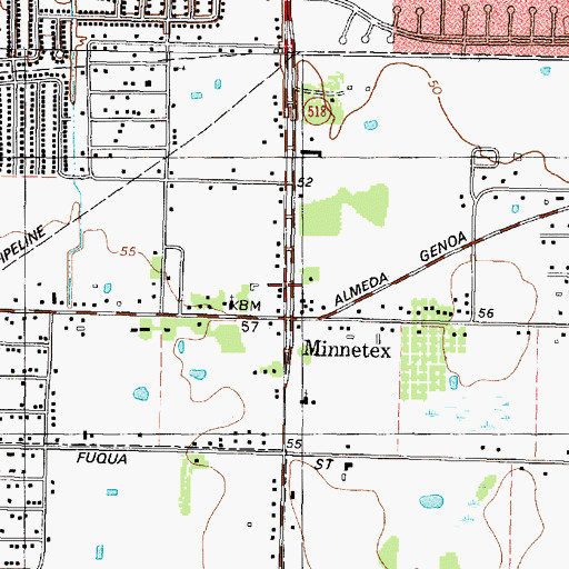 Topographic Map of Cullen Baptist Church, TX
