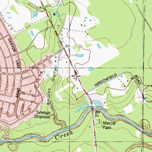 Topographic Map of Cypress Trails United Methodist Church, TX