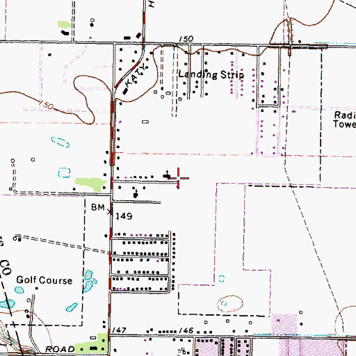 Topographic Map of El Shaddai Assembly of God Church, TX