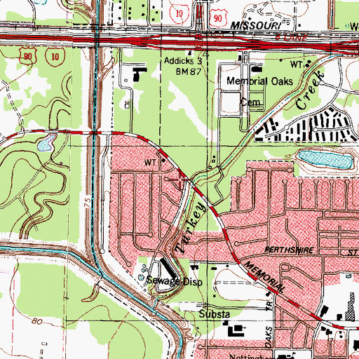 Topographic Map of Emmanuel Episcopal Church, TX