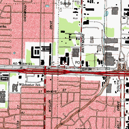 Topographic Map of Encourager Church, TX