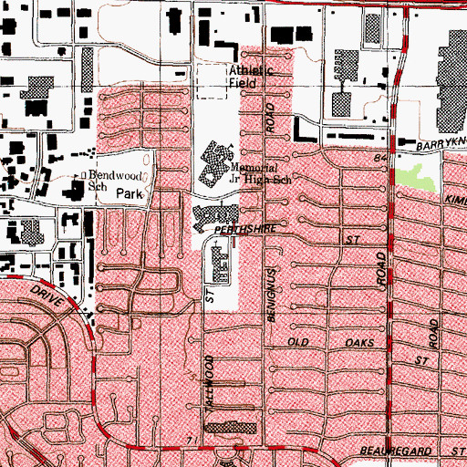 Topographic Map of Episcopal Church of the Holy Spirit, TX