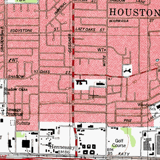 Topographic Map of Fair Haven United Methodist Church, TX
