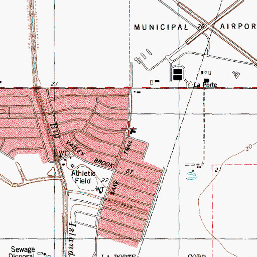 Topographic Map of Fairmont Park Baptist Church, TX