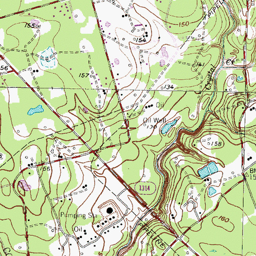 Topographic Map of Faith Assembly of God Church, TX