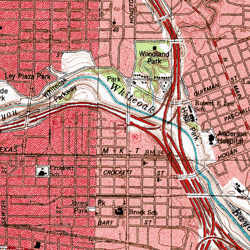 Topographic Map of Faith Presbyterian Church of Pasadena, TX