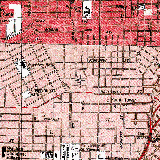 Topographic Map of Archway Gallery, TX