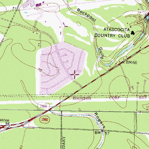 Topographic Map of Atascocita Library, TX