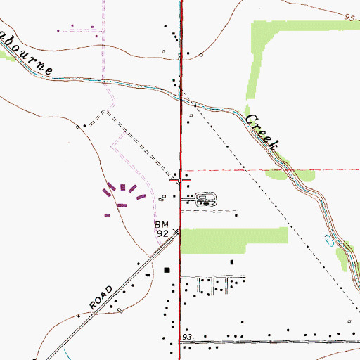 Topographic Map of Beasley Volunteer Fire Department, TX