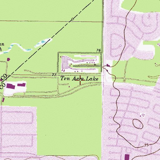 Topographic Map of Fire Station Number 101, TX