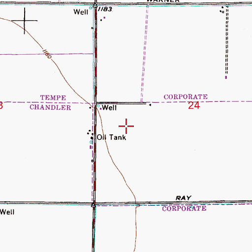 Topographic Map of Alta Mira, AZ
