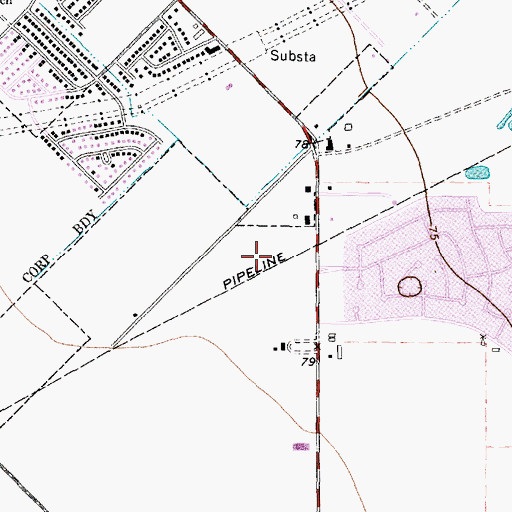 Topographic Map of Fort Bend County Library, TX