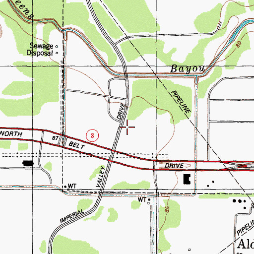 Topographic Map of Harris County Fire Department, TX
