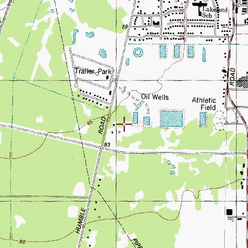 Topographic Map of Harris County Public Library, TX