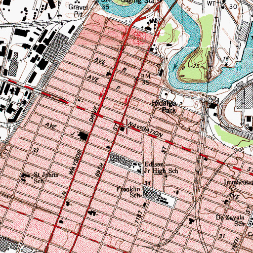 Topographic Map of Houston Fire Station Number 20, TX