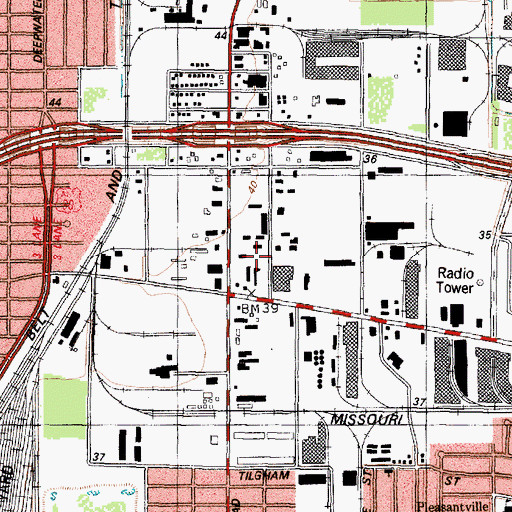 Topographic Map of Houston Fire Station Number 41, TX
