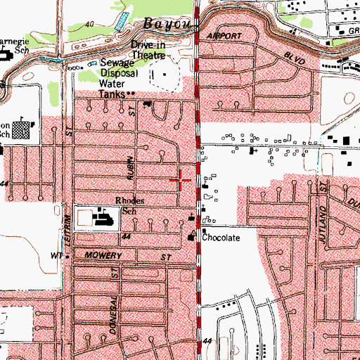Topographic Map of Houston Fire Station Number 55, TX