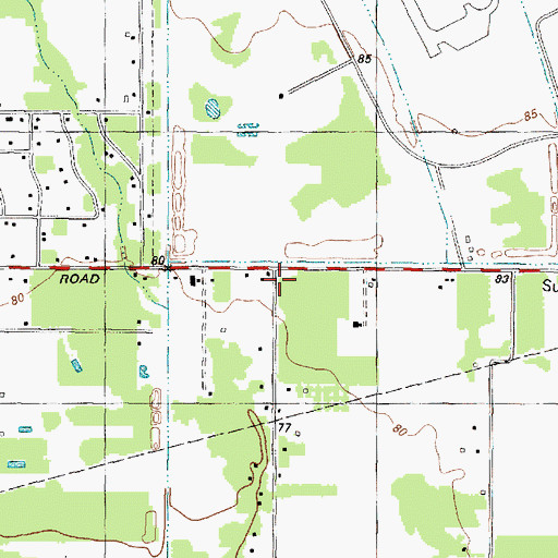 Topographic Map of Houston Fire Station Number 64, TX