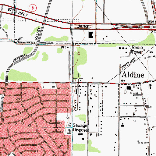 Topographic Map of Houston Fire Station Number 74, TX