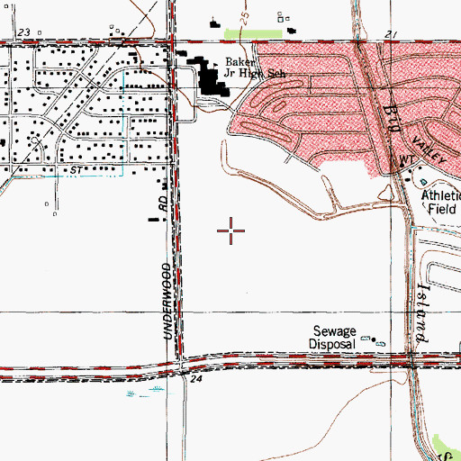 Topographic Map of La Porte Civic Center, TX