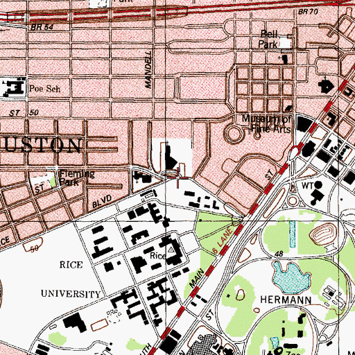 Topographic Map of Martel College Masters House, TX