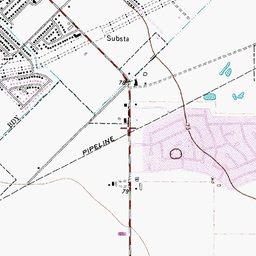 Topographic Map of Missouri City Fire Department, TX