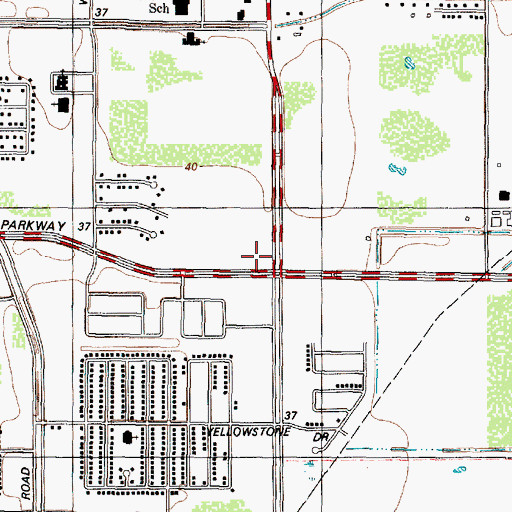 Topographic Map of Pasadena Chamber of Commerce, TX