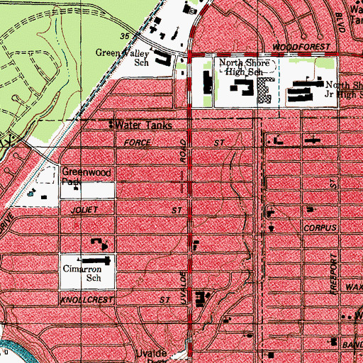 Topographic Map of Proctor Museum of Natural Science, TX