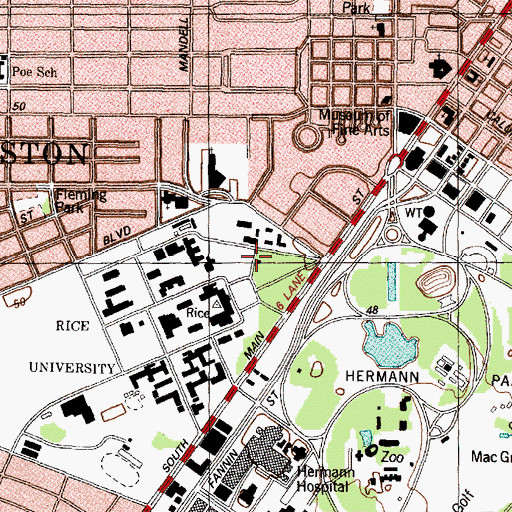 Topographic Map of Ralph S O'Connor House, TX