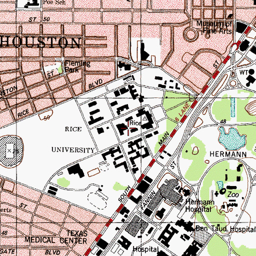 Topographic Map of Rayzor Hall, TX