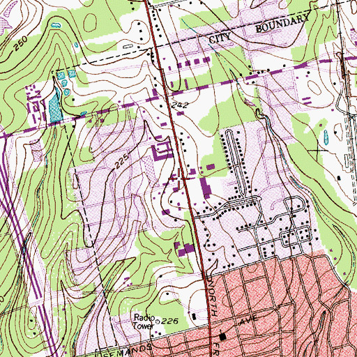 Topographic Map of Iglesia Fuente de Vida, TX
