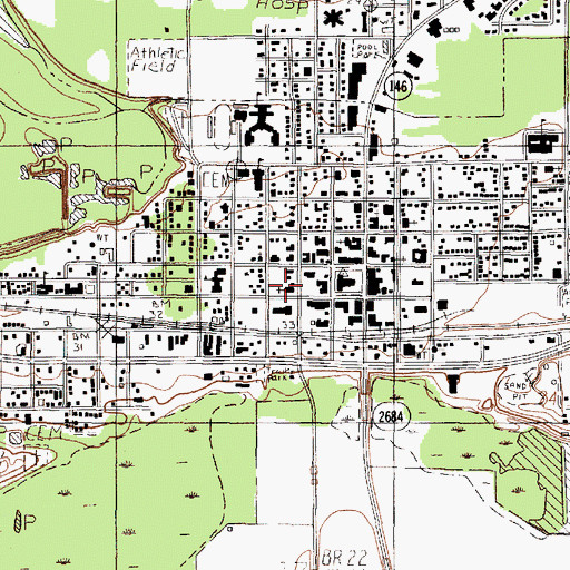 Topographic Map of Immaculate Conception Church, TX