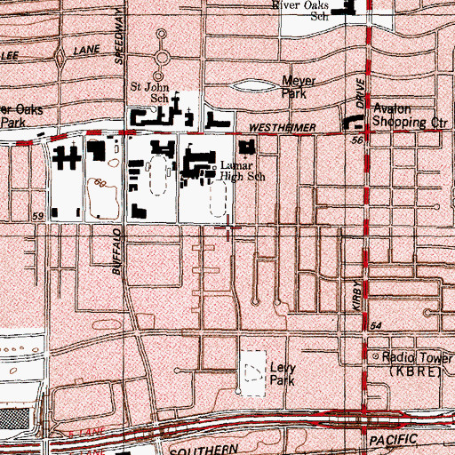 Topographic Map of Isgh Islamic Society of Greater Houston, TX