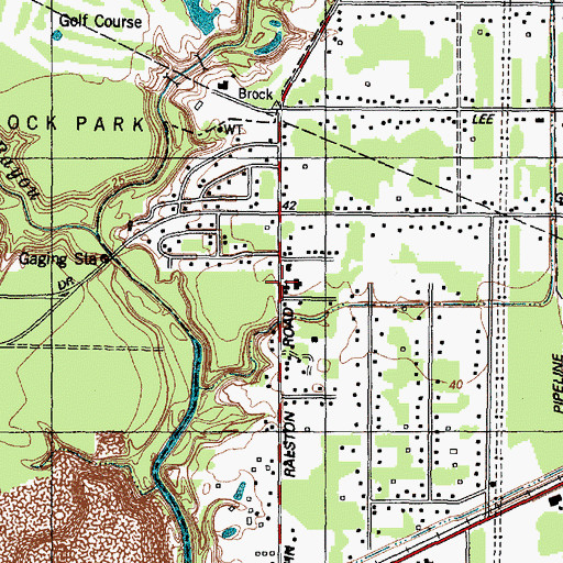 Topographic Map of John Ralston United Baptist Church, TX