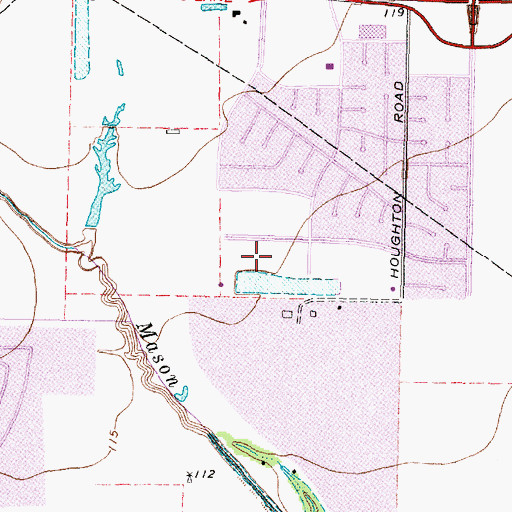 Topographic Map of Kingsland Baptist Church, TX
