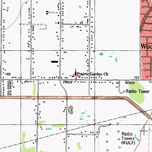 Topographic Map of Lighthouse Baptist Church, TX