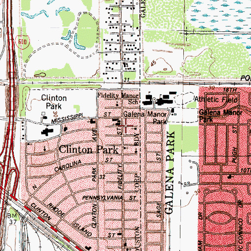 Topographic Map of Little Rock Baptist Church, TX