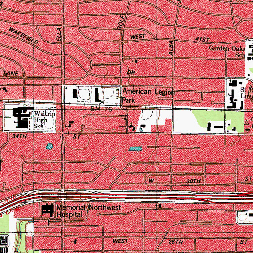 Topographic Map of Living Faith Church and Outreach Center, TX