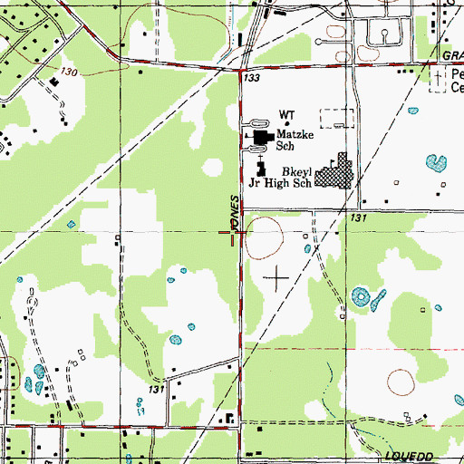 Topographic Map of Metropolitan Baptist Church, TX