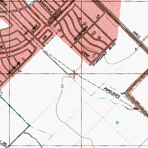 Topographic Map of Mount Olive Lutheran Church, TX