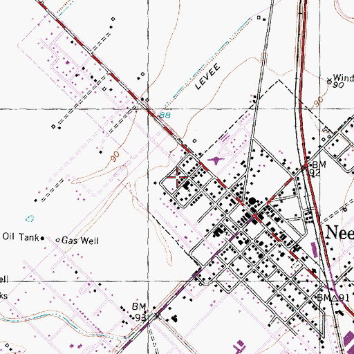 Topographic Map of Needville United Methodist Church, TX