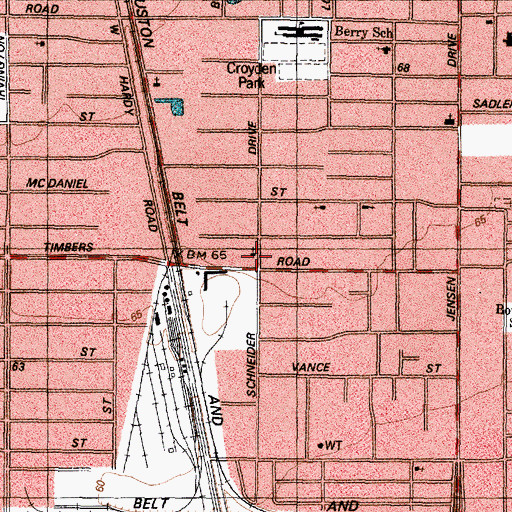 Topographic Map of New Bethel Missionary Baptist Church, TX