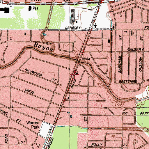 Topographic Map of New Commandment Missionary Baptist Church, TX