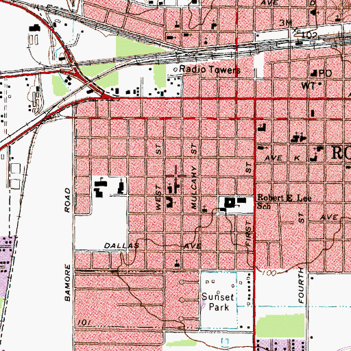 Topographic Map of New Covenant Fellowship Church, TX