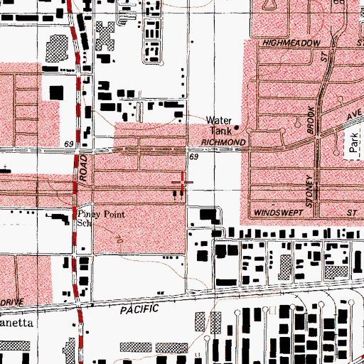 Topographic Map of New Elijah Missionary Baptist Church, TX